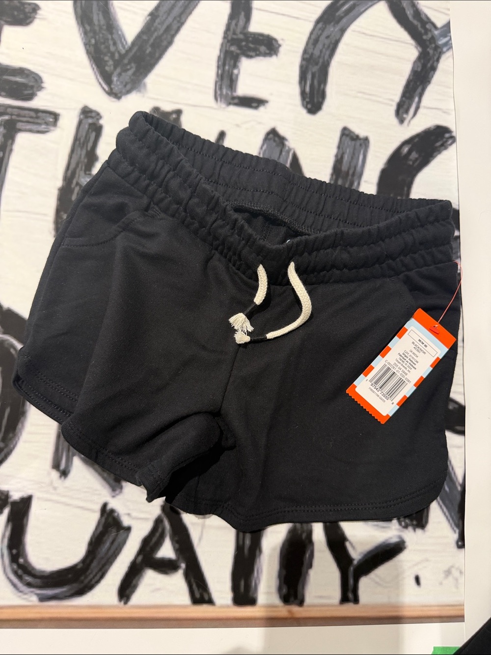 Cat & Jack Black Drawstring Elastic Waist Shorts